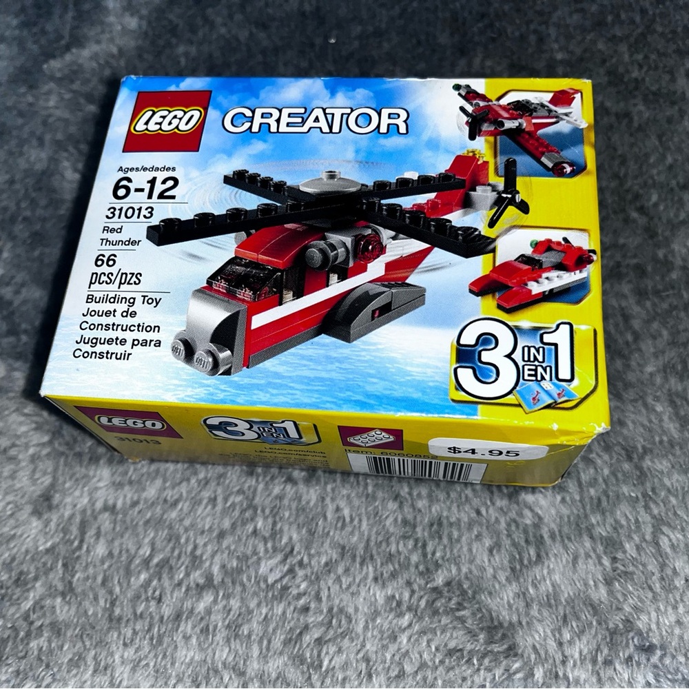 Retired LEGO Creator 31013 Red Thunder Helicopter 3 in 1 Sealed Unopened Read